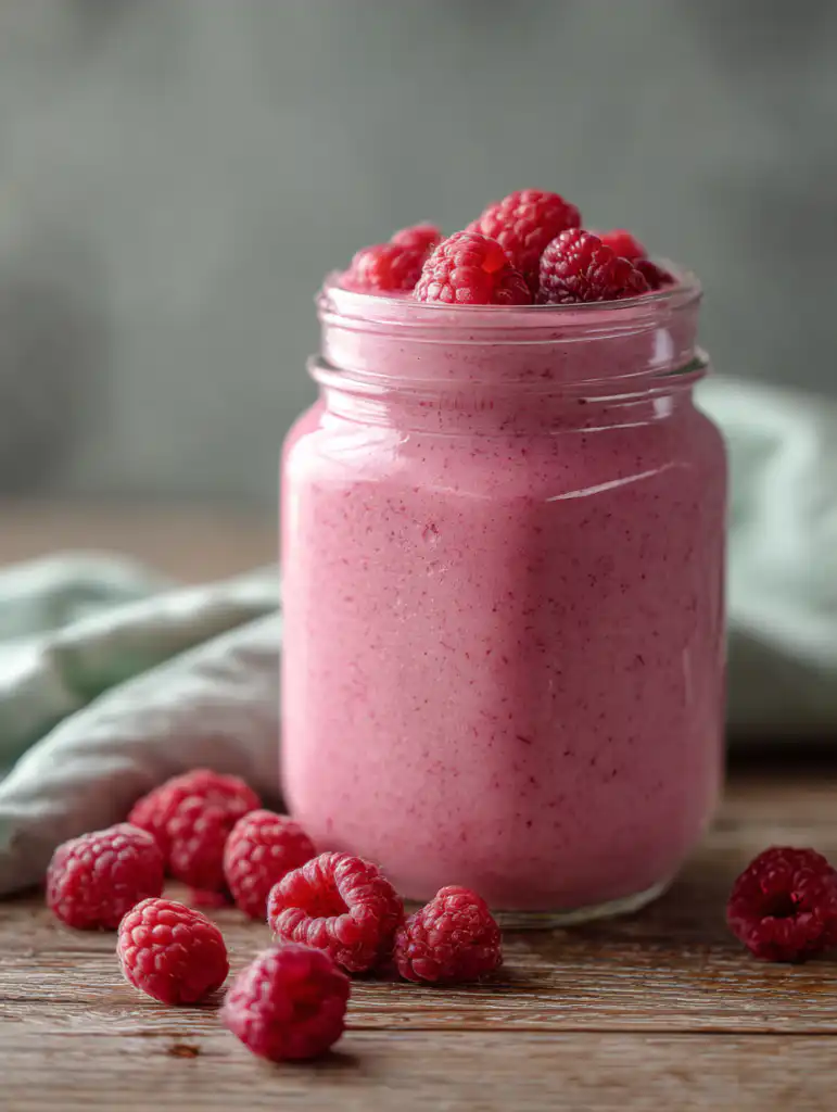 raspberry green tea smoothie vibrant smoothie with raspberries in glass