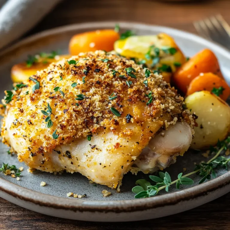 Recipe card for Easy Baked Ranch Chicken with ingredients and instructions