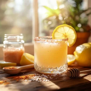 Final Pink Salt Trick drink served in a glass