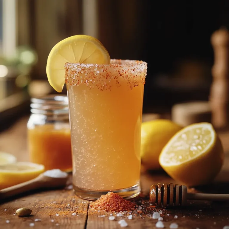 Pink Salt Trick drink with lemon and cayenne pepper