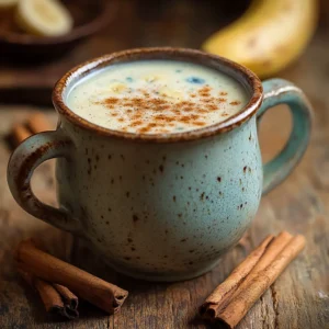 Salt Trick for Men in Bed drink with blue salt, banana, cinnamon, and honey