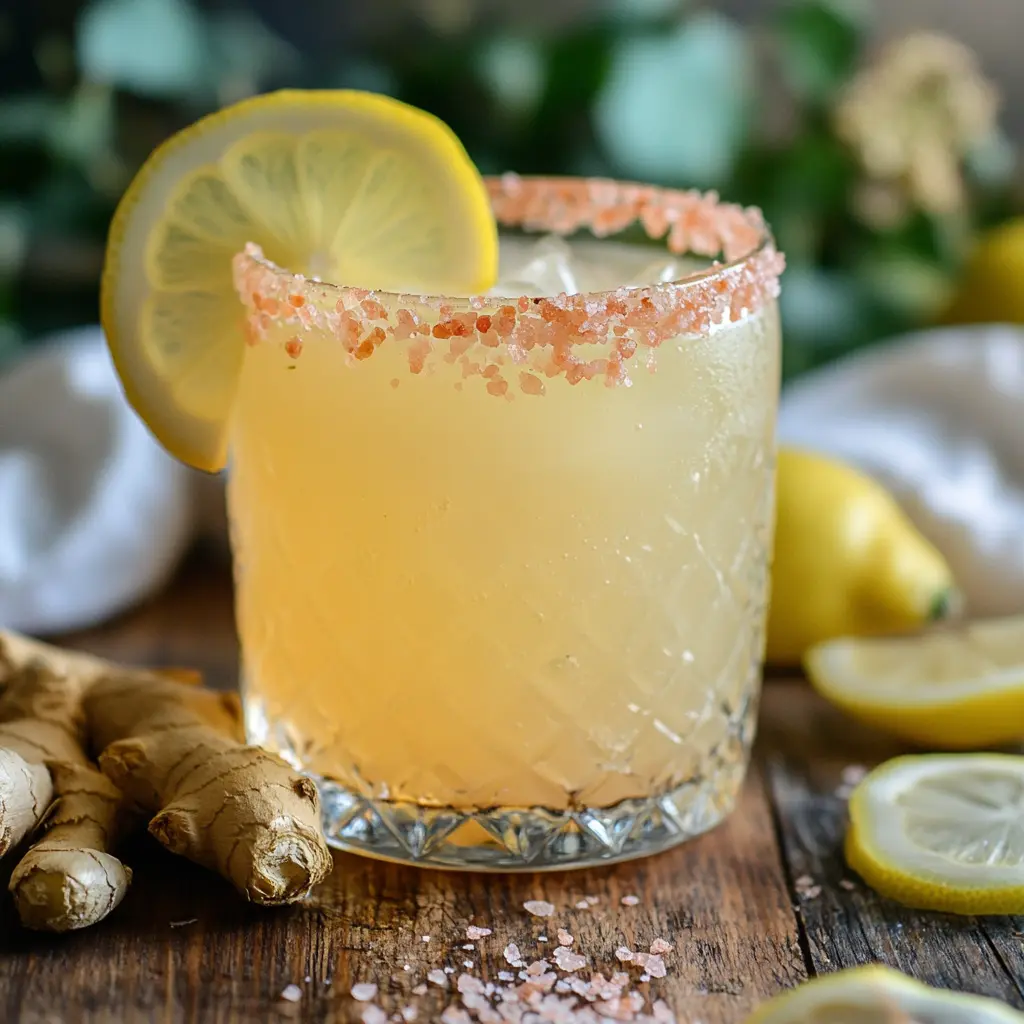 Brazilian Mounjaro Recipe detox drink with pink Himalayan salt