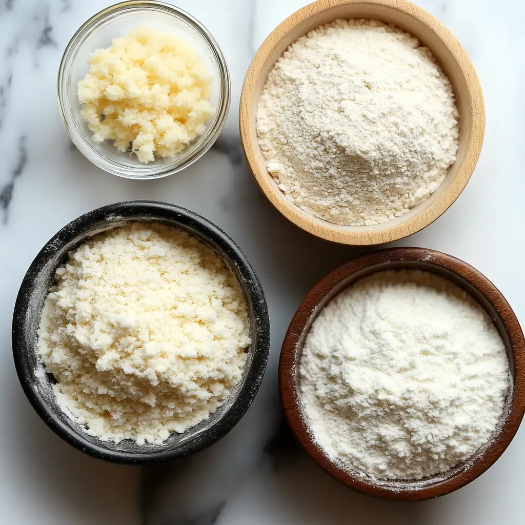 Ingredients for gluten-free bread including rice flour, tapioca flour, and yeast”