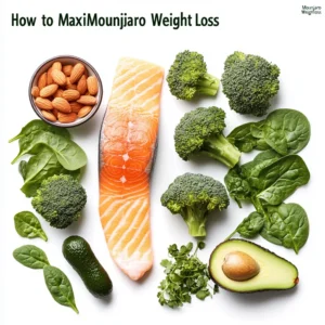 Healthy Ingredients for Mounjaro Diet: Avocado, Salmon, Spinach, and Almonds