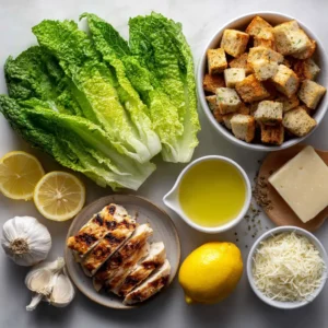 Ingredients for Chicken Caesar Salad