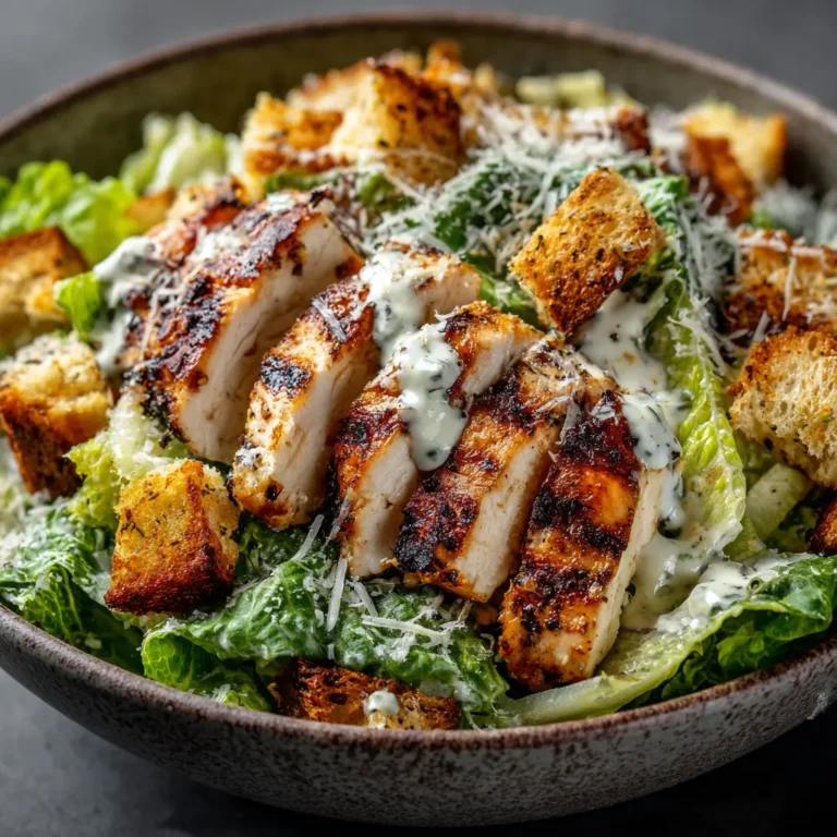 Served Chicken Caesar Salad