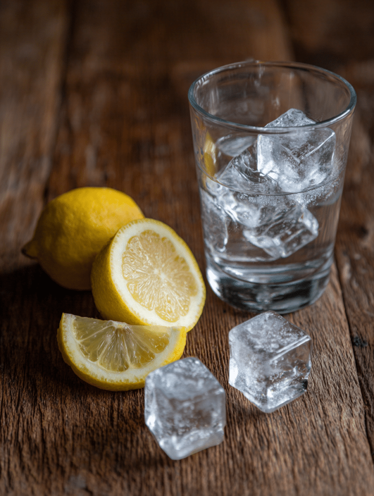 ice water hack recipe ingredients with ice and water
