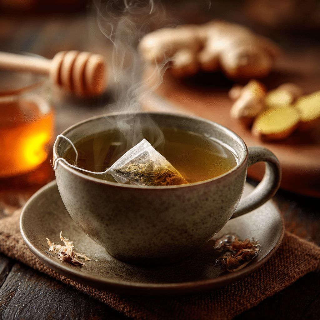 Steeping green tea for Bariatric Tea.