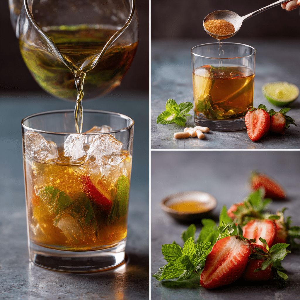 Step-by-step process of making loaded tea