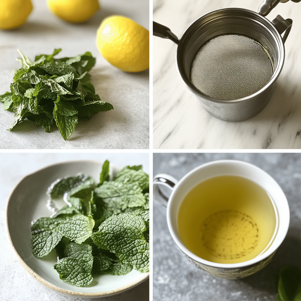 Step-by-step process for making lemon balm tea