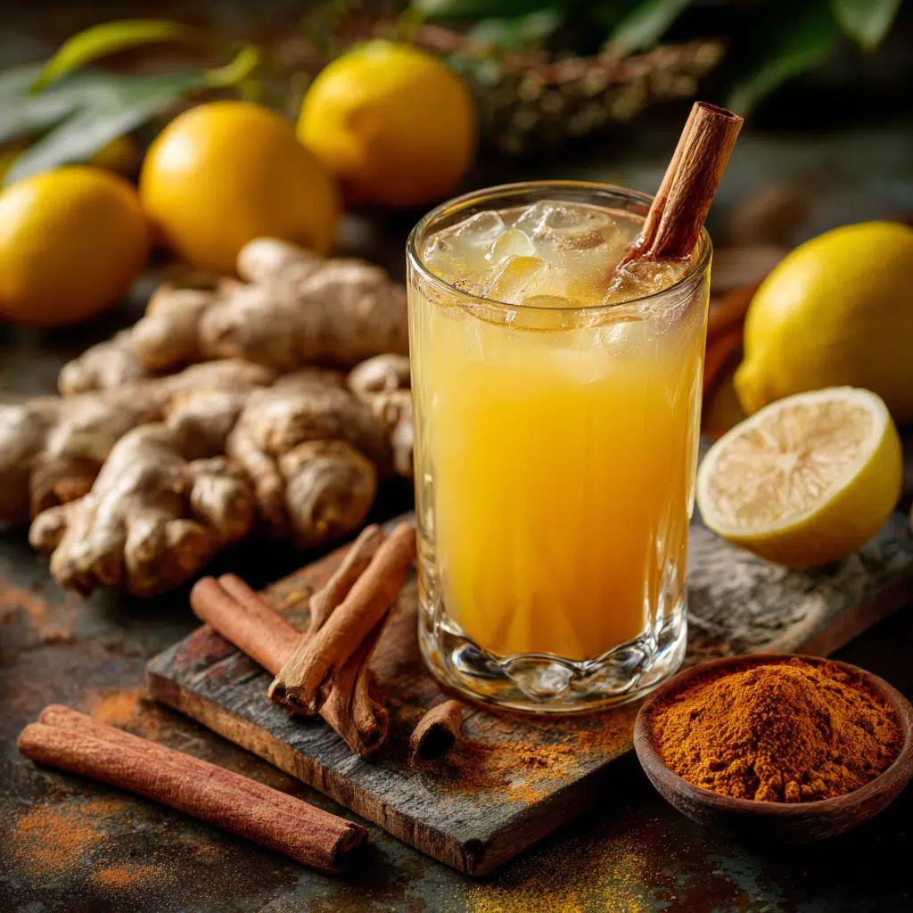 Natural Ozempic Drink with Apple Cider Vinegar, Cinnamon, Ginger, and Lemon for Weight Loss