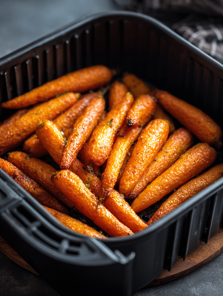 air fryer carrots crispy and roasted
