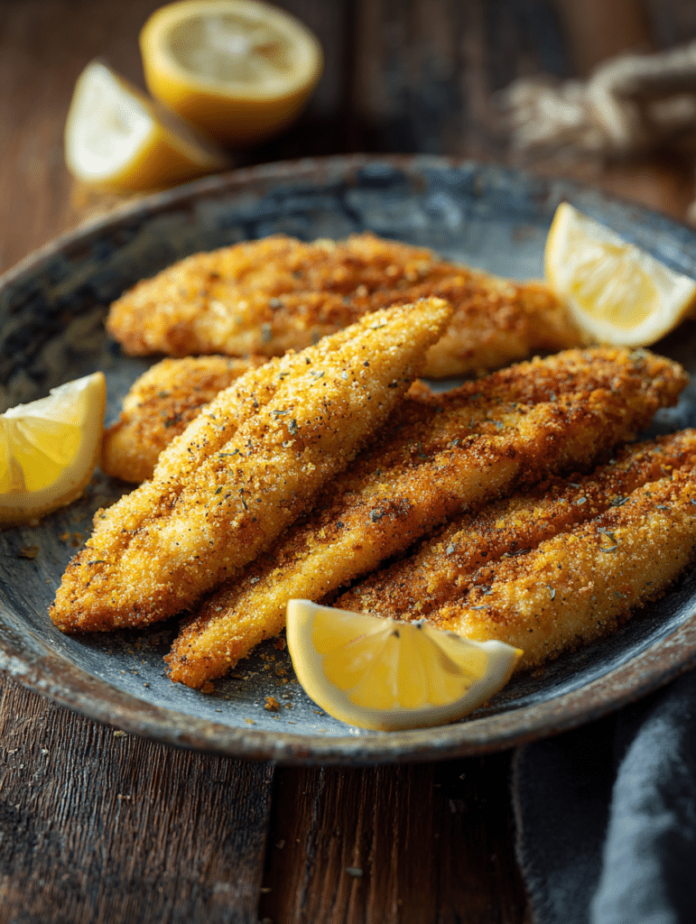 air fryer catfish crispy fillets plated
