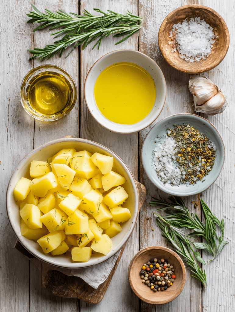 ingredients for diced potatoes in air fryer