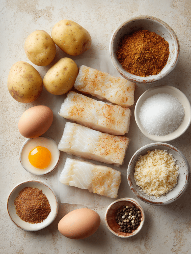 ingredients for air fryer fish and chips