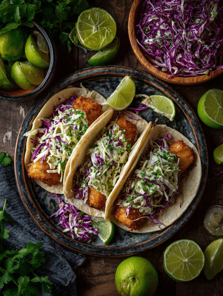 air fryer fish tacos with cilantro lime slaw crispy and fresh