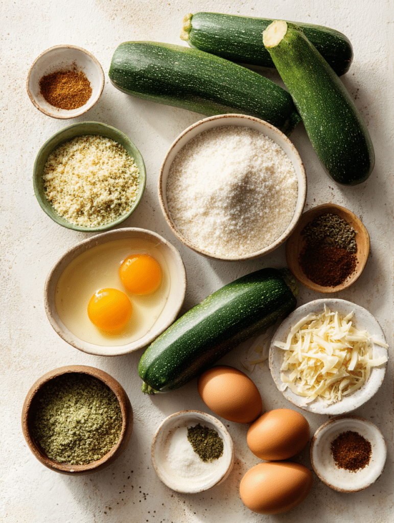 ingredients for air fryer fried zucchini recipe