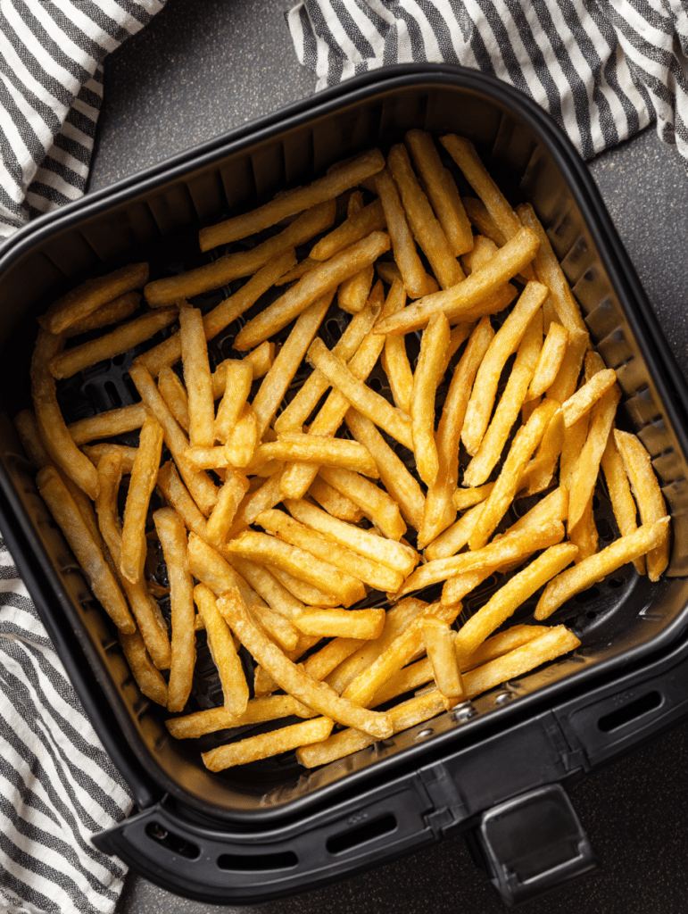 frozen fries in air fryer basket single layer
