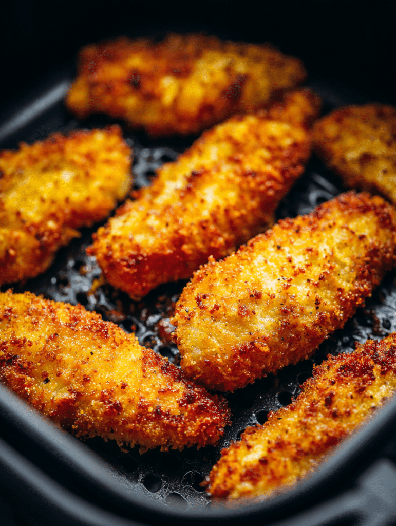 air fryer frozen chicken tenders crispy golden texture