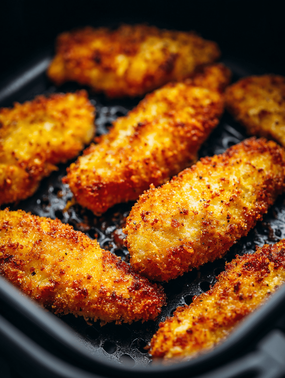 air fryer frozen chicken tenders crispy golden texture