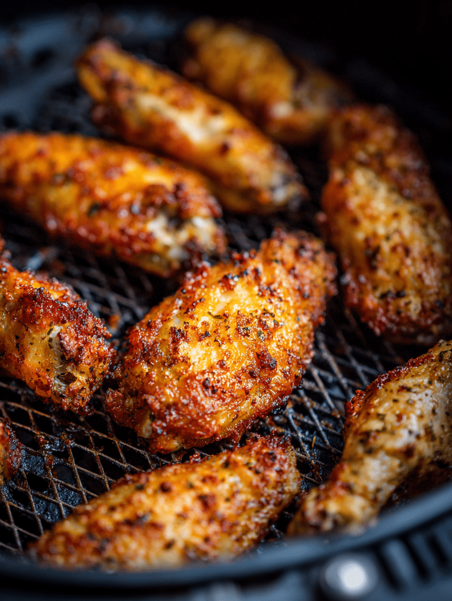 air fryer frozen chicken wings crispy golden