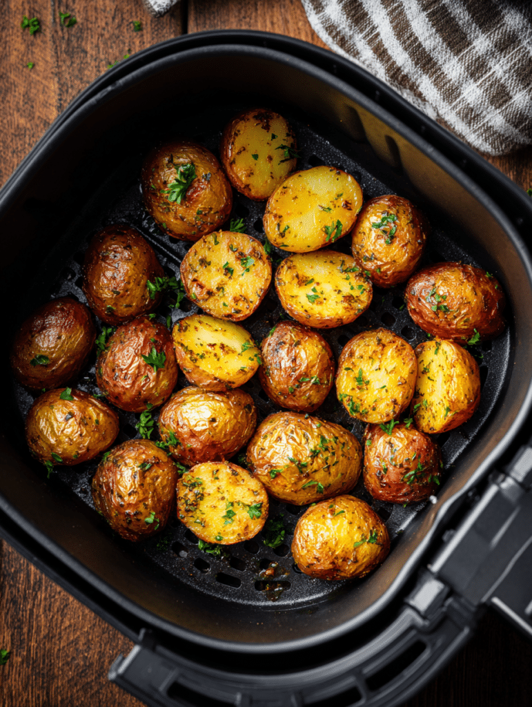 air fryer red potatoes crispy and golden