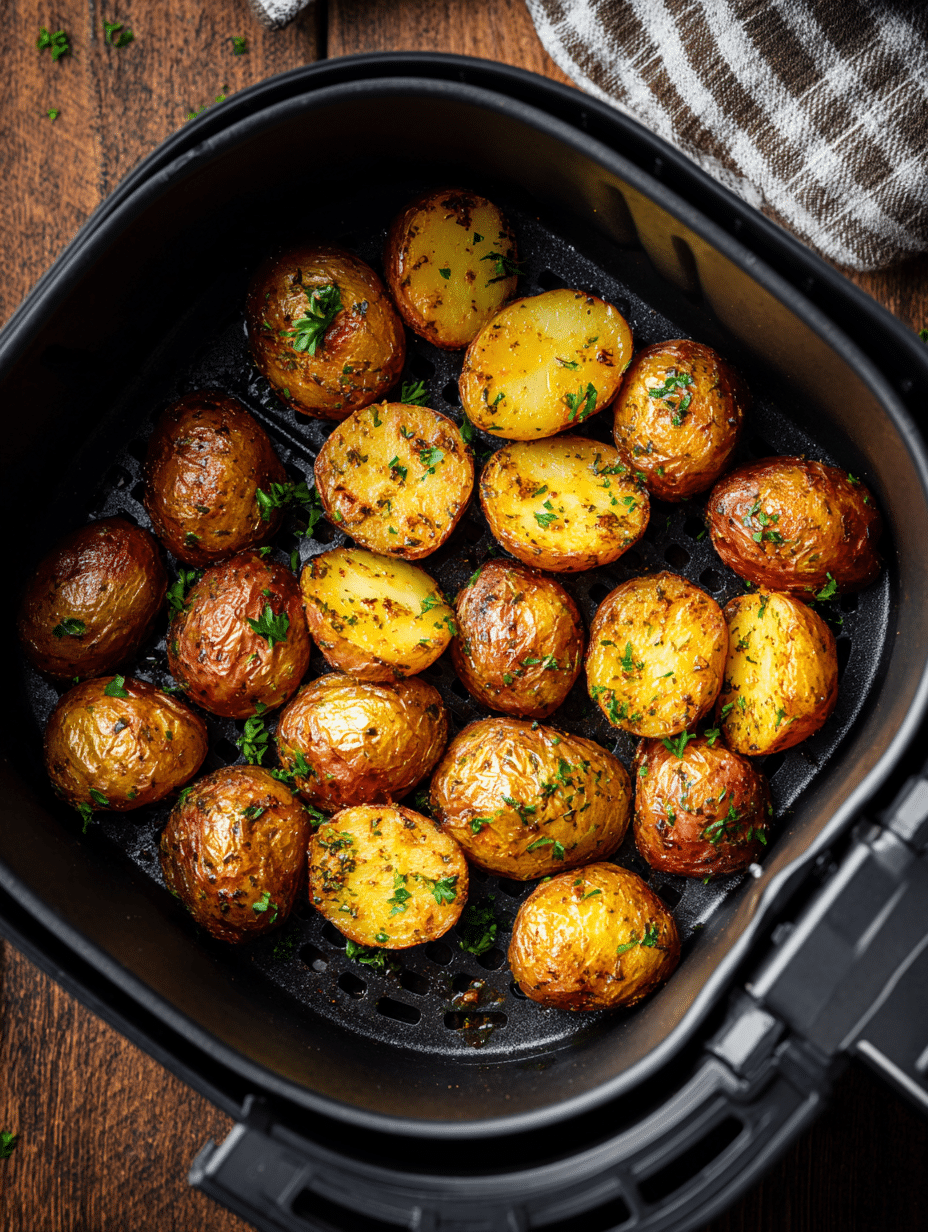 air fryer red potatoes crispy and golden