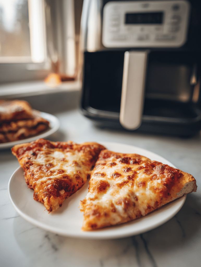 serving air fryer reheat pizza slice