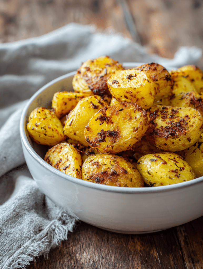 air fryer roasted potatoes crispy golden texture