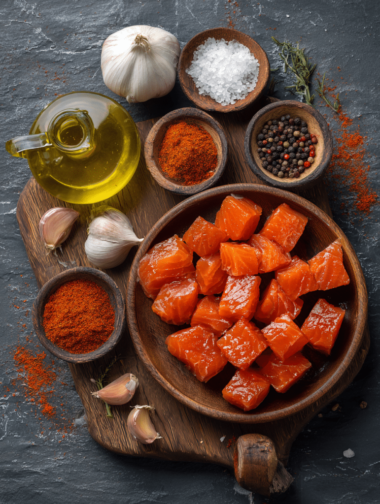 ingredients for air fryer salmon bites