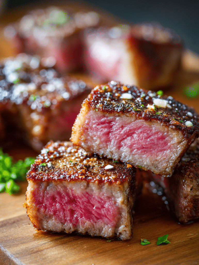 best air fryer steak bites juicy inside crispy outside