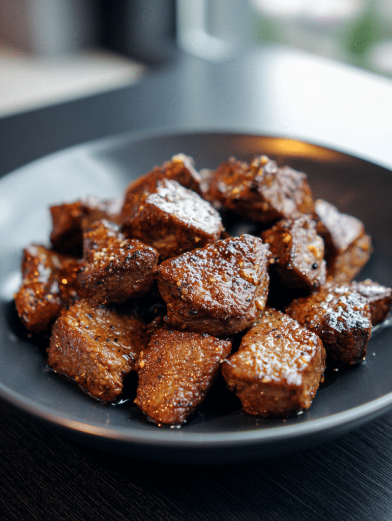 air fryer steak tips crispy and juicy