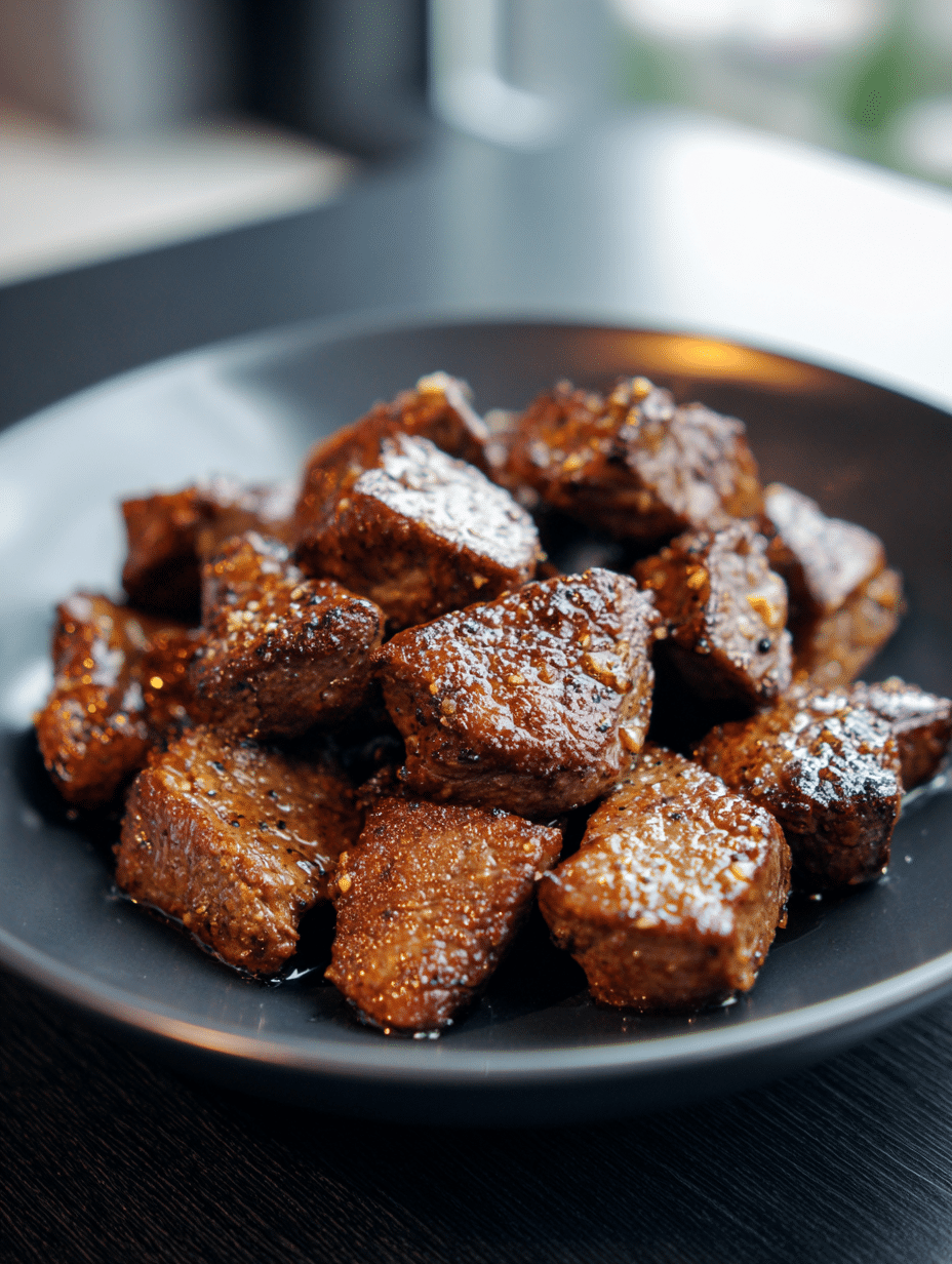 air fryer steak tips crispy and juicy