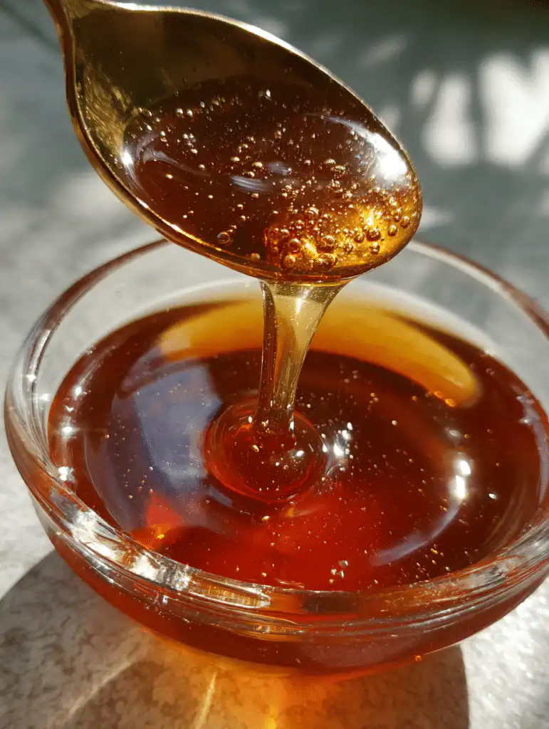 Canaan honey trick for eyesight step adding raw honey into warm water and stirring gently