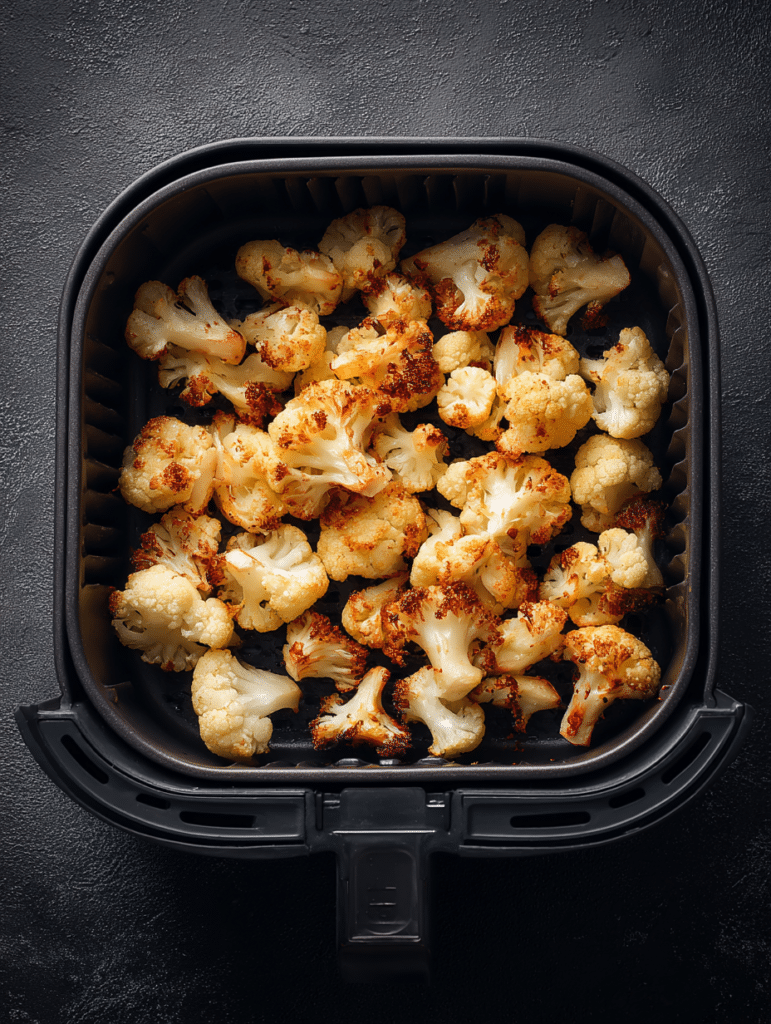 cooking air fryer roasted cauliflower
