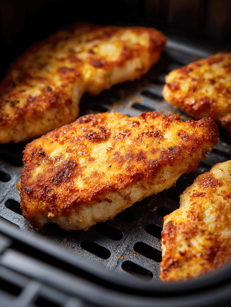 cooking chicken cutlets in air fryer basket