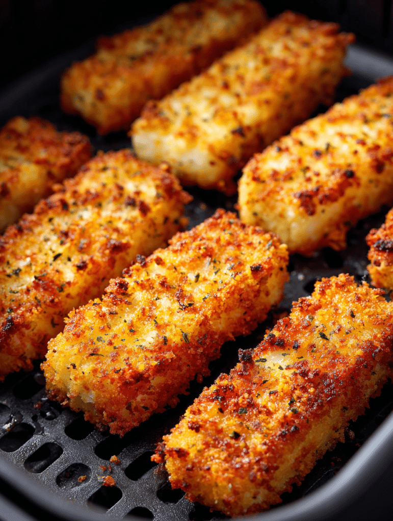 fish sticks in air fryer crispy golden texture