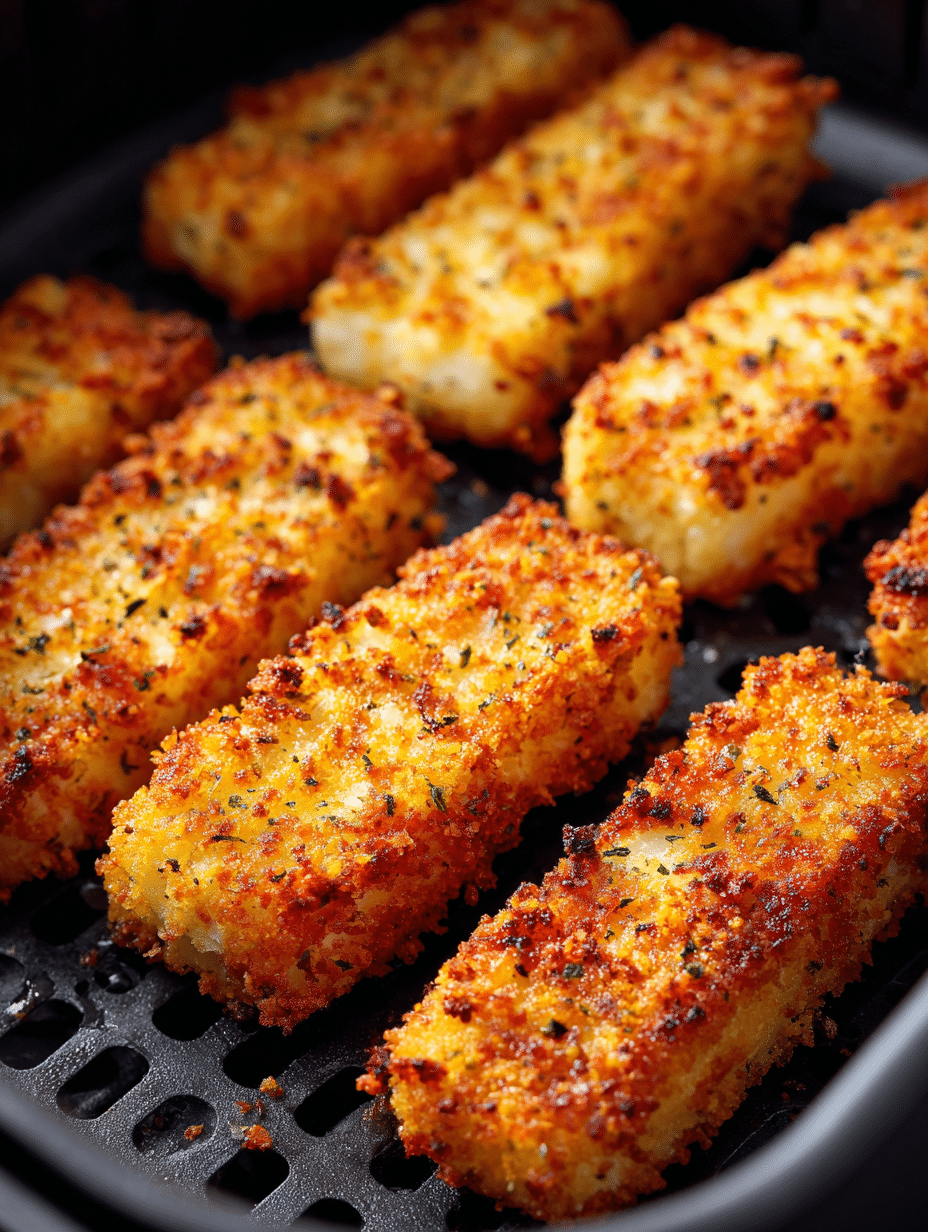 fish sticks in air fryer crispy golden texture