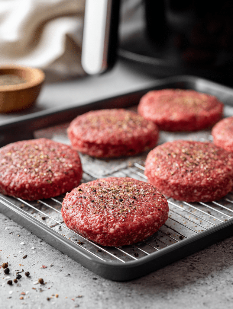 frozen burger patties for air fryer cooking