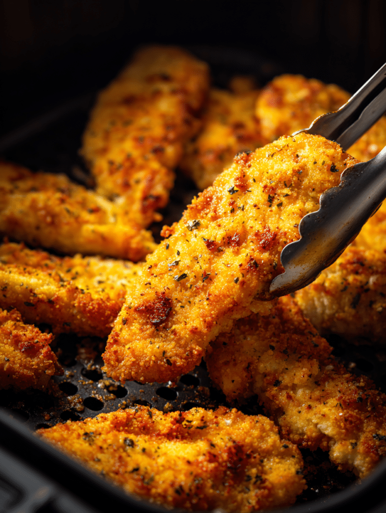 frozen chicken tenders air fryer crispy result
