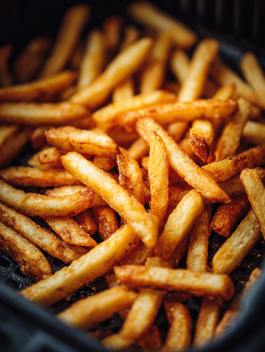 frozen french fries in air fryer crispy result