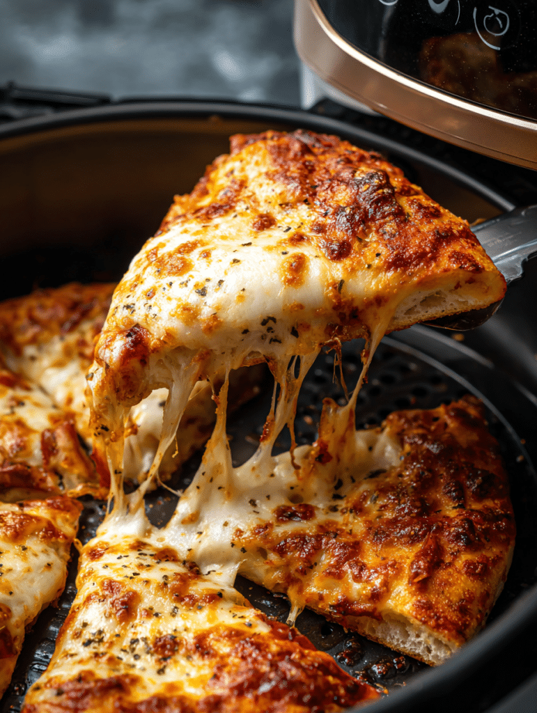 frozen pizza in air fryer crispy result
