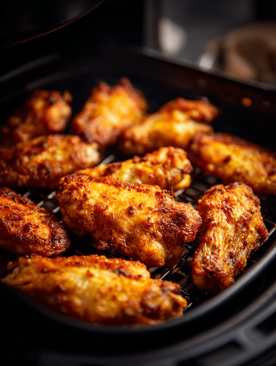 frozen wings air fryer crispy result