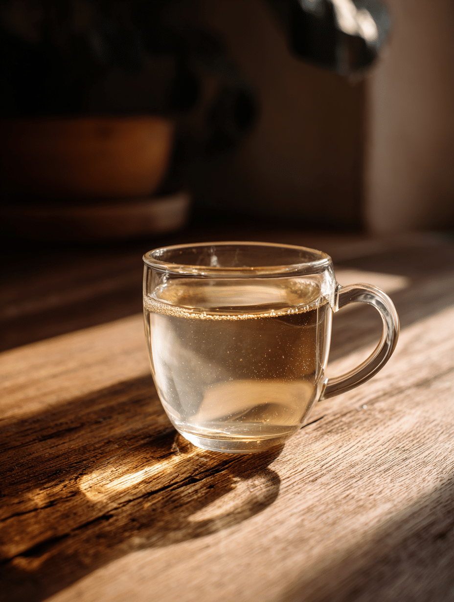 gelatin drink for gut health in a glass mug
