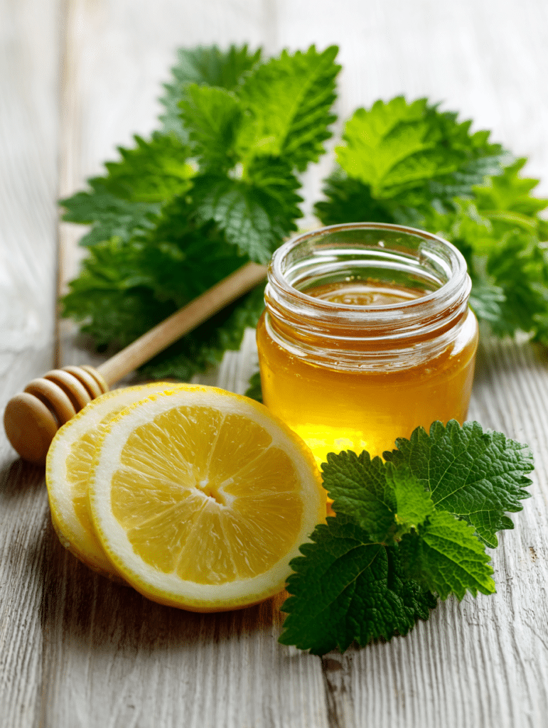 ingredients for lemon balm calming drink