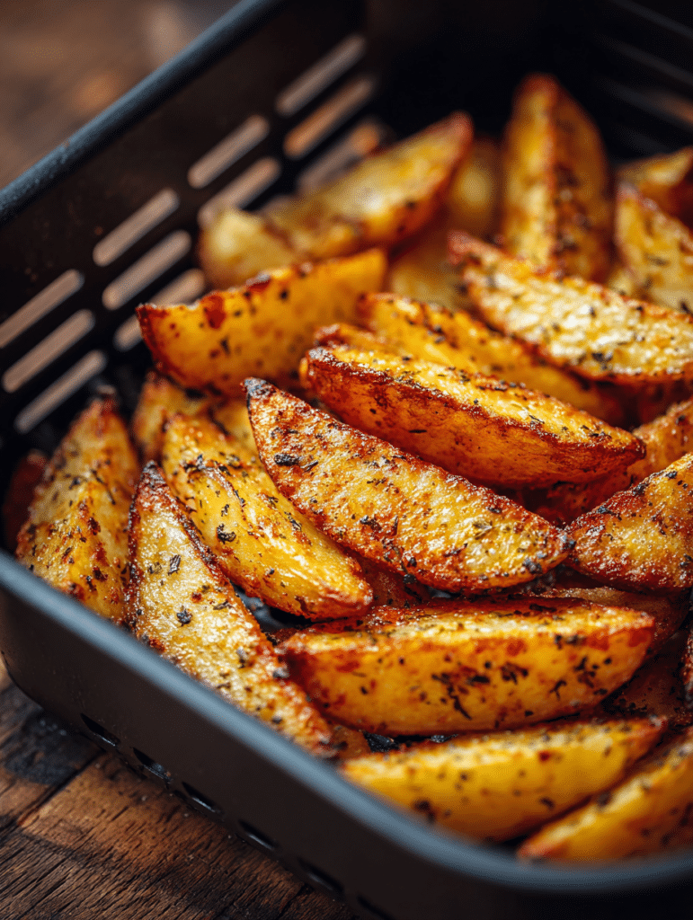 potato wedges air fryer crispy golden wedges