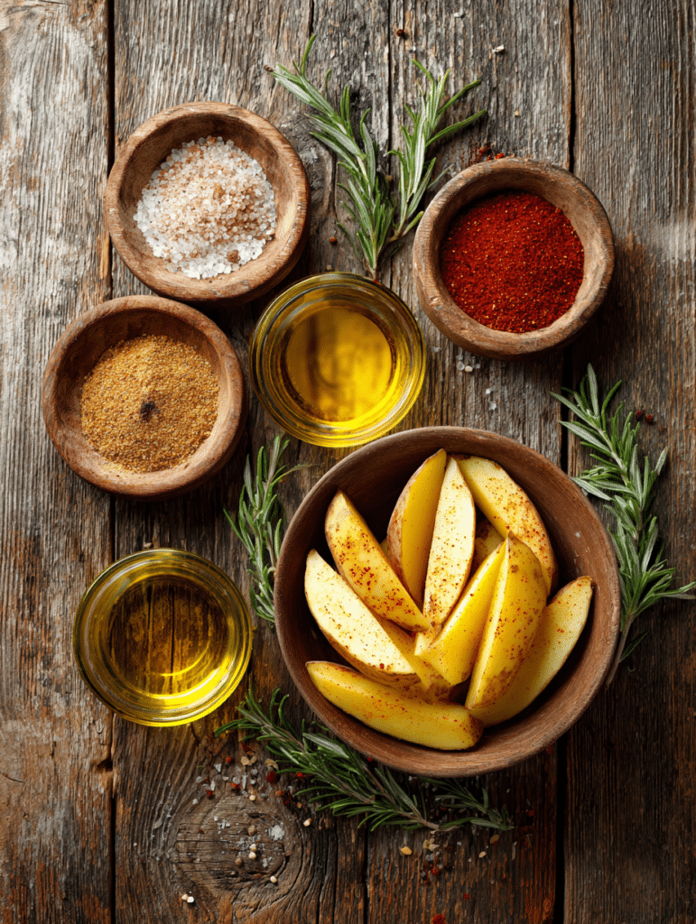 ingredients for potato wedges air fryer recipe