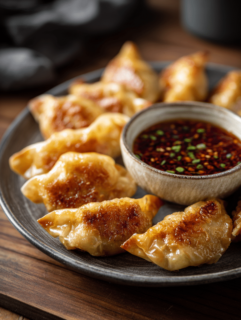 potstickers in air fryer crispy golden texture