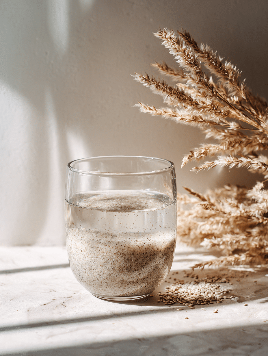 psyllium husk satiety hack drink in glass