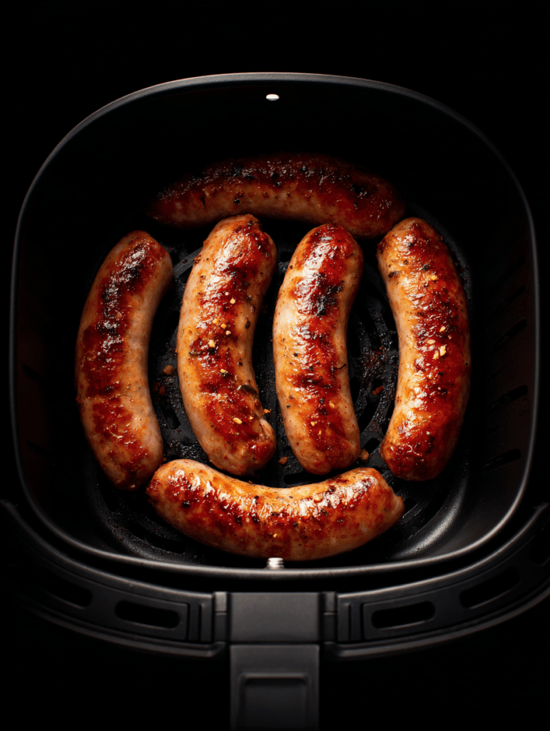 sausage cooking in air fryer